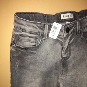 Kidpik grey adjustable waist jeans